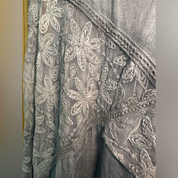 Fashion Fuse Sz M Floral Lace Tank / Blouse Whimsigoth CottageCore Boho Vibes - Picture 2 of 3